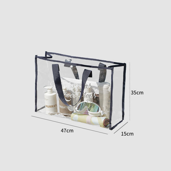 Strandtasche für Urlaubsreisen, wasserdicht, transparent, tragbar, Schwimmtasche