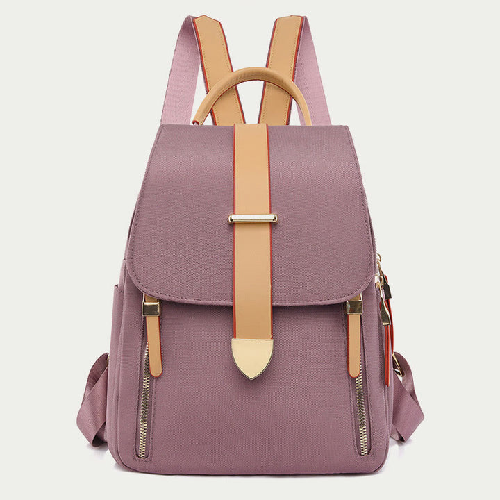 Nylon-Rucksack für Damen, einfarbig, Freizeittasche mit großer Kapazität