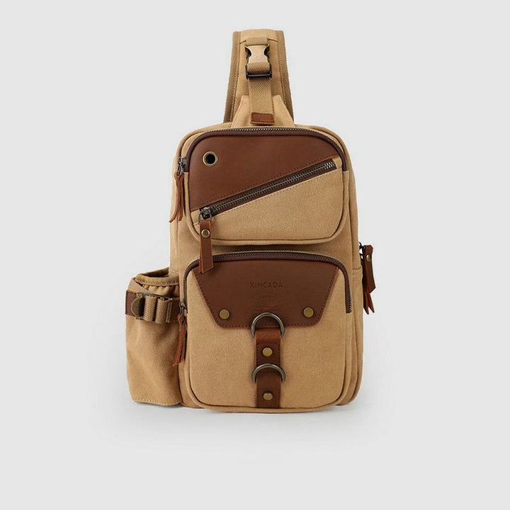 Schultertasche für Herren im Retro-Design, leichte Umhängetasche aus Canvas