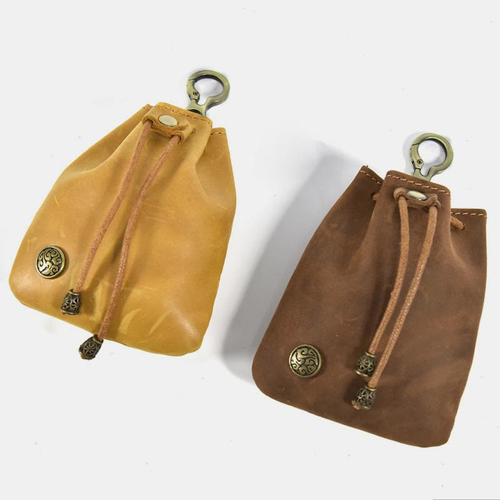 Geldbörse für Damen, Vintage-Stil, Leder, Mini-Einkaufstasche