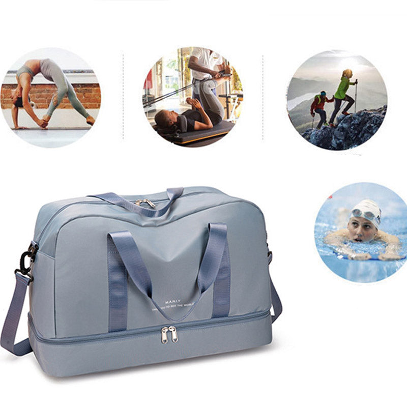 Reise-Sporttasche, trocken, nass, für die Abreise, Sporttasche, Weekender, Übernacht-Handtasche
