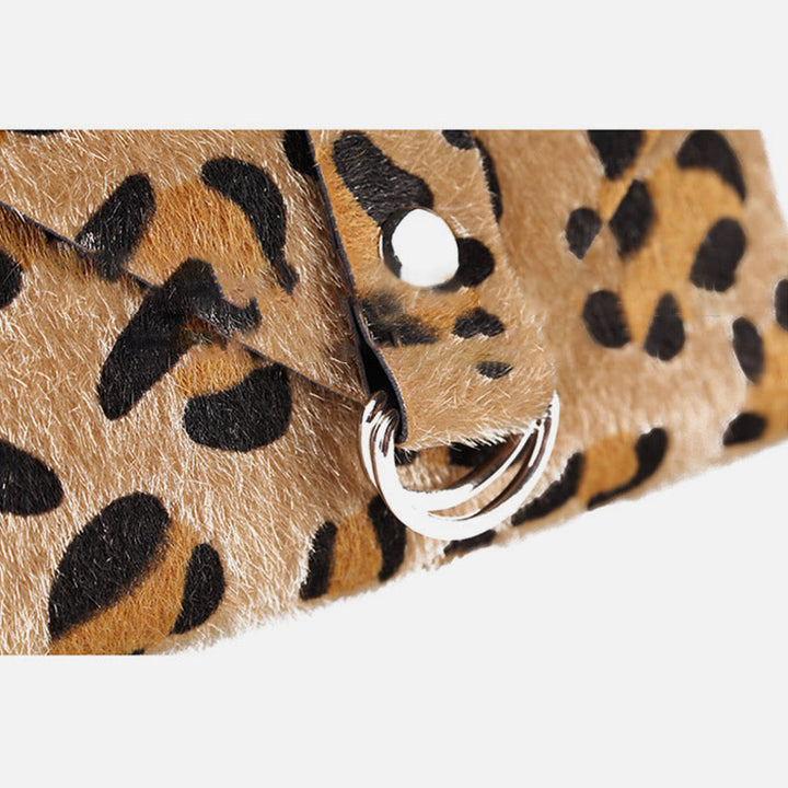 Leopardenmuster-Hüfttasche für Damen, Gürteltasche aus künstlichem Pferdehaar