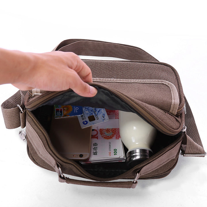 Unisex Dreifach-Fach Leichte Handtasche Geldbörse Reise Business Umhängetasche