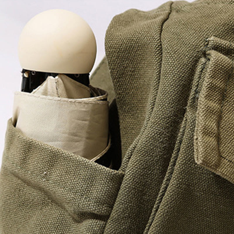 Umhängetasche aus Canvas mit mehreren Taschen für Damen, Retro, leichte Schultertasche