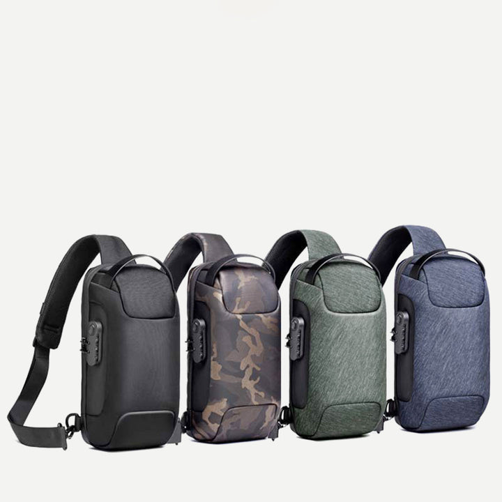 Wasserdichte, diebstahlsichere Schultertasche mit großem Fassungsvermögen und bequemem, handlichem