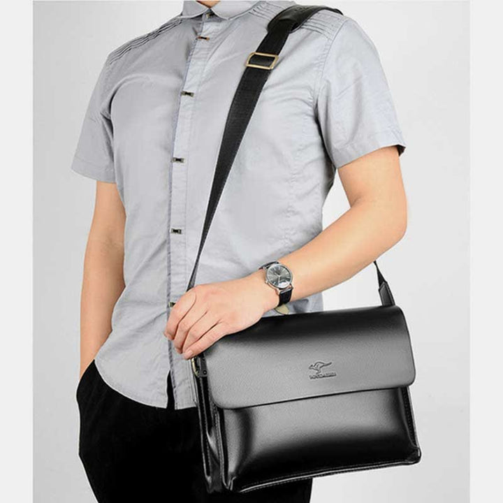 Herren Leder Umhängetasche Messenger Bag Reise Arbeit Business Satchel