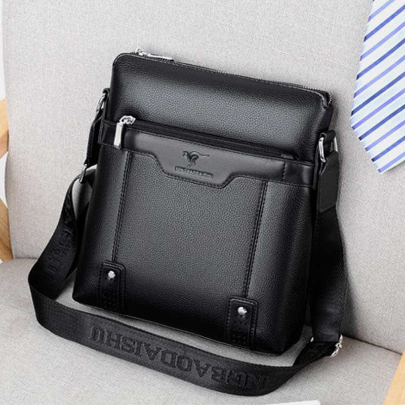 Kleine Umhängetasche aus Leder für Herren, lässige Business-Handtasche, Umhängetasche