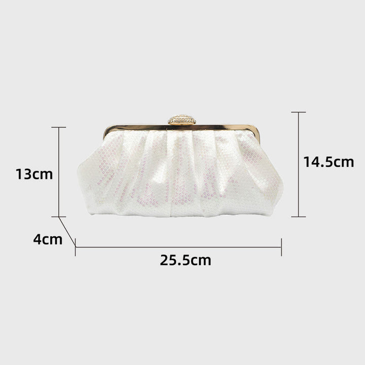 Abendtasche für Damen, mehrfarbige Party-Clutch mit Perlen, Pailletten und Diamanten