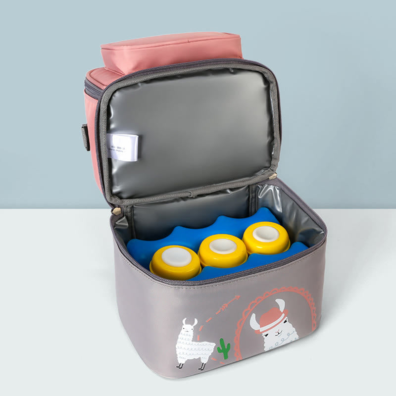Mamatasche für Frauen Cartoon Multifunktionaler Outdoor-Rucksack mit zweilagigem Design