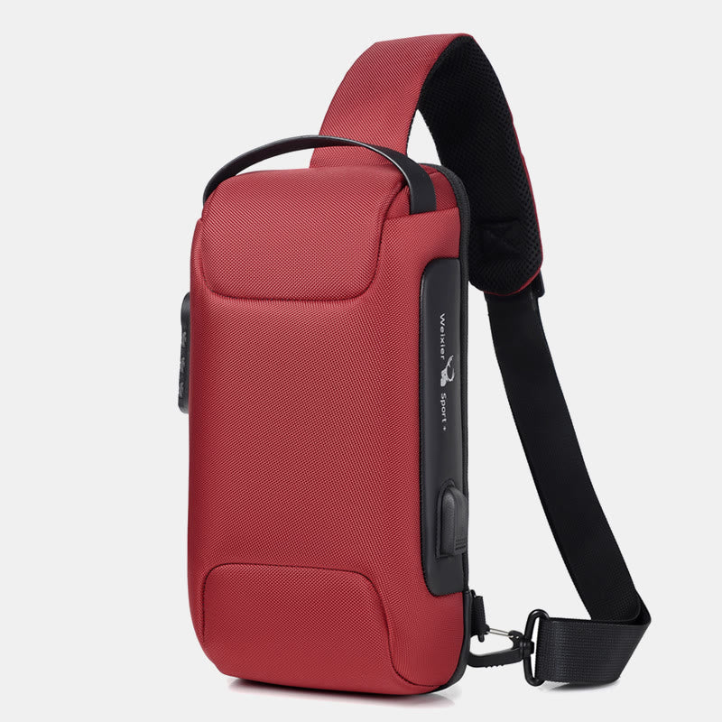 Wasserdichte, diebstahlsichere Schultertasche mit großem Fassungsvermögen und bequemem, handlichem