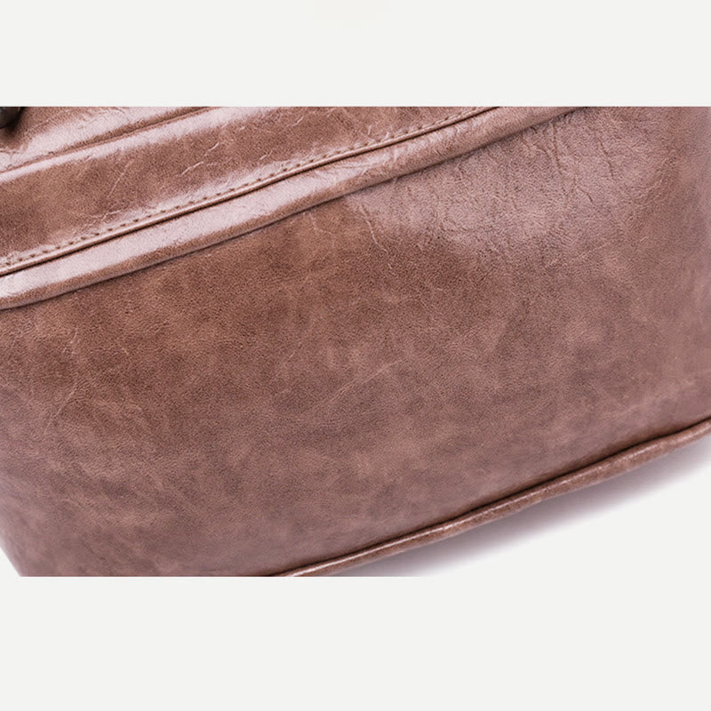 Rucksack für Damen, großes Fassungsvermögen, wasserdicht, Tagesrucksack aus PU-Leder