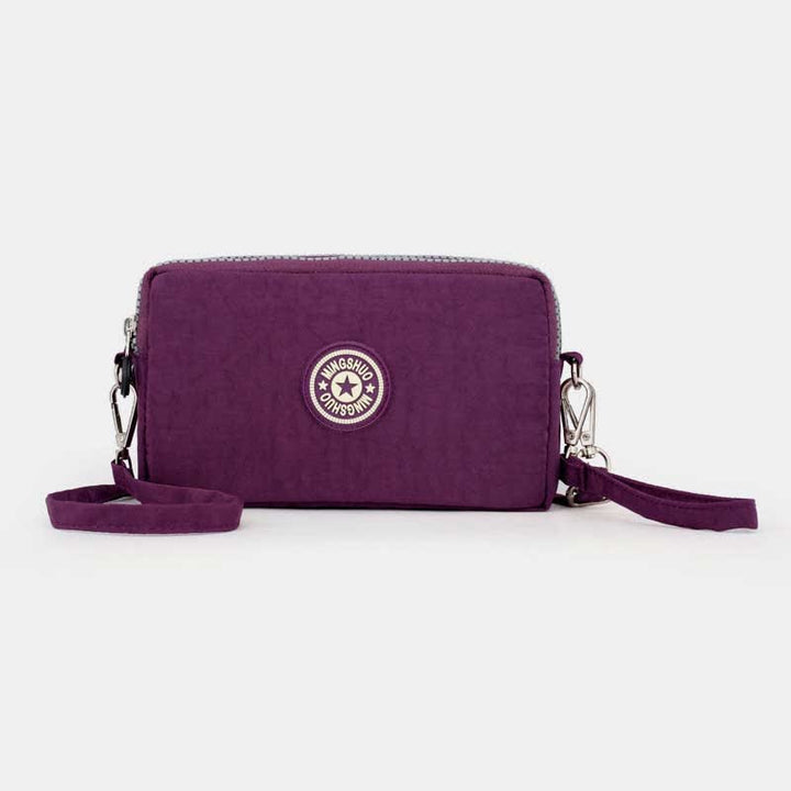 3 Zip Mini Umhängetasche Leichte Handy Brieftasche Lange Armband Geldbörsen