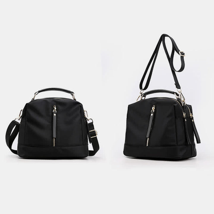 Kleine Umhängetasche mit Doppelreißverschluss, Handtasche für Damen, leichte Geldbörse