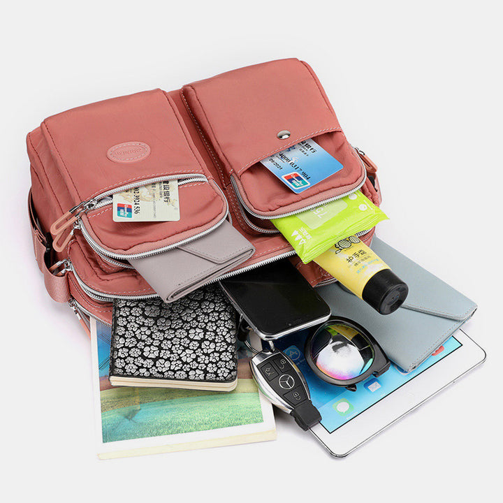 Leichte Handtasche, Umhängetasche, mehrere Taschen, für Reisen und Arbeit, Schultertasche, Messenger Bag