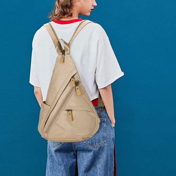 Lässiger Reise-Schulterrucksack aus Segeltuch für Damen und Herren