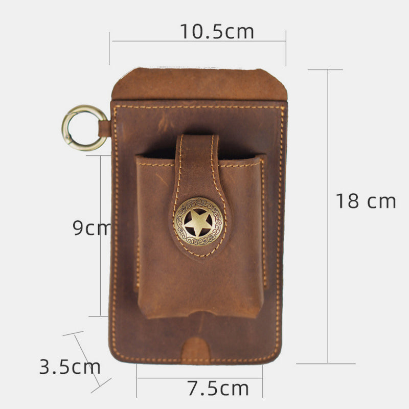 Echtes Leder Telefon Holster Universal Handy Halter Mit Gürtel Schleife