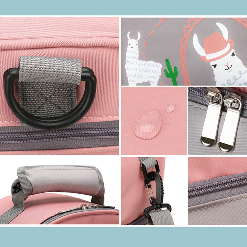 Mamatasche für Frauen Cartoon Multifunktionaler Outdoor-Rucksack mit zweilagigem Design