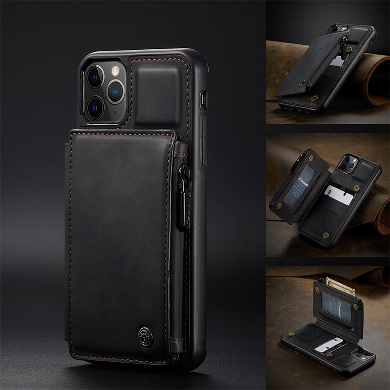 2 IN 1 Anti-Diebstahl RFID Telefon Tasche Brieftasche Smartphone Fall Kompatibel mit iPhone