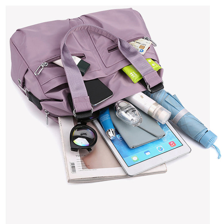 Damen Nylon Schultertasche Leichte wasserdichte Tragetasche Casual Arbeitstasche Geldbörse