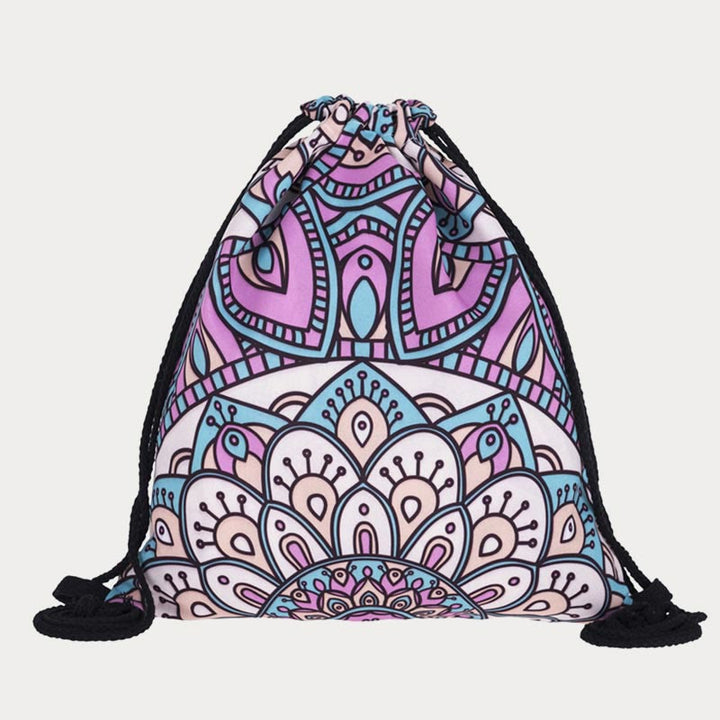 Rucksack mit Kordelzug für den täglichen Einkauf, praktisch, leicht, Cartoon-Tasche