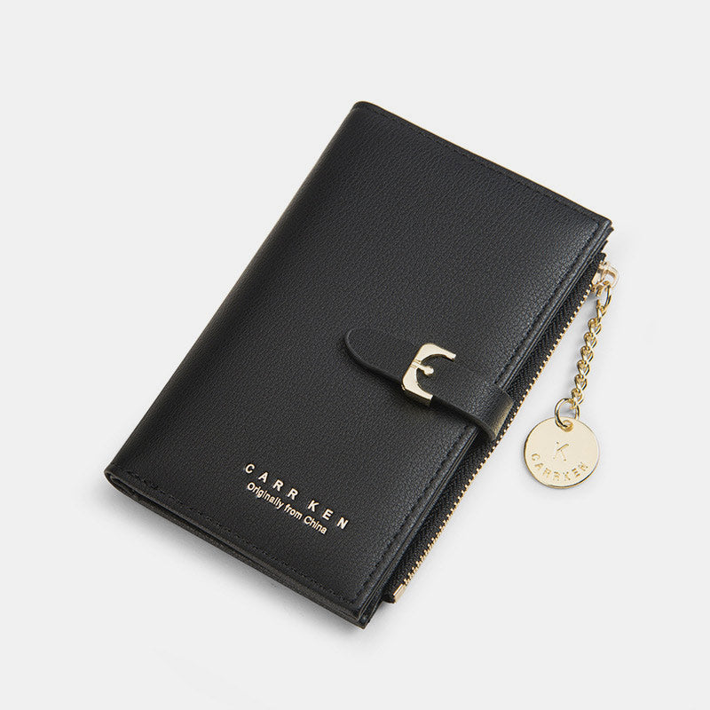 Solide Retro-Geldbörse mit mehreren Fächern und Armband