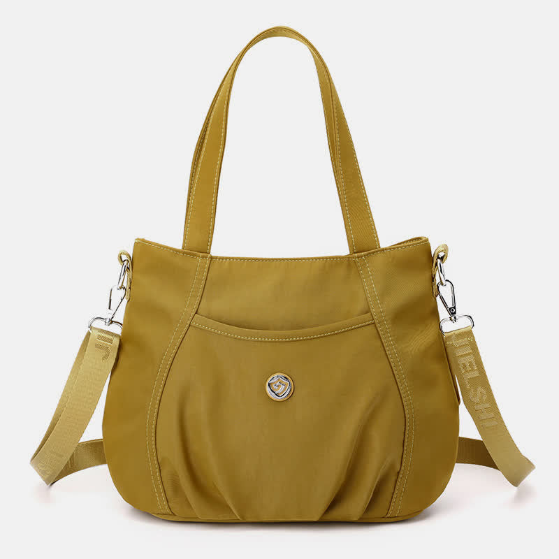 Leichte Umhängetasche aus Nylon mit mehreren Taschen und Reißverschlusstasche für Damen