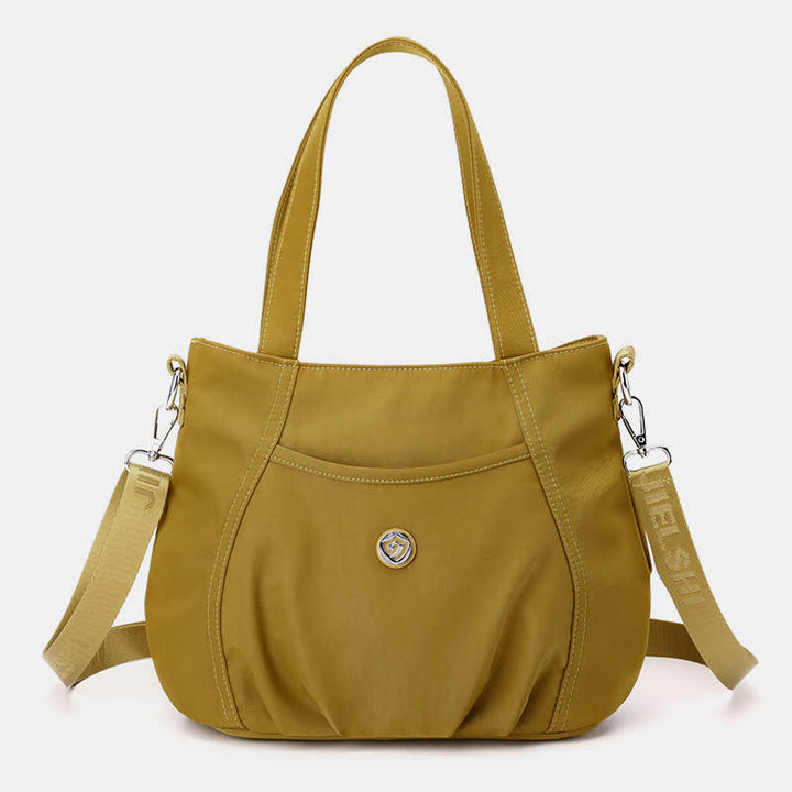 Leichte Umhängetasche aus Nylon mit mehreren Taschen und Reißverschlusstasche für Damen