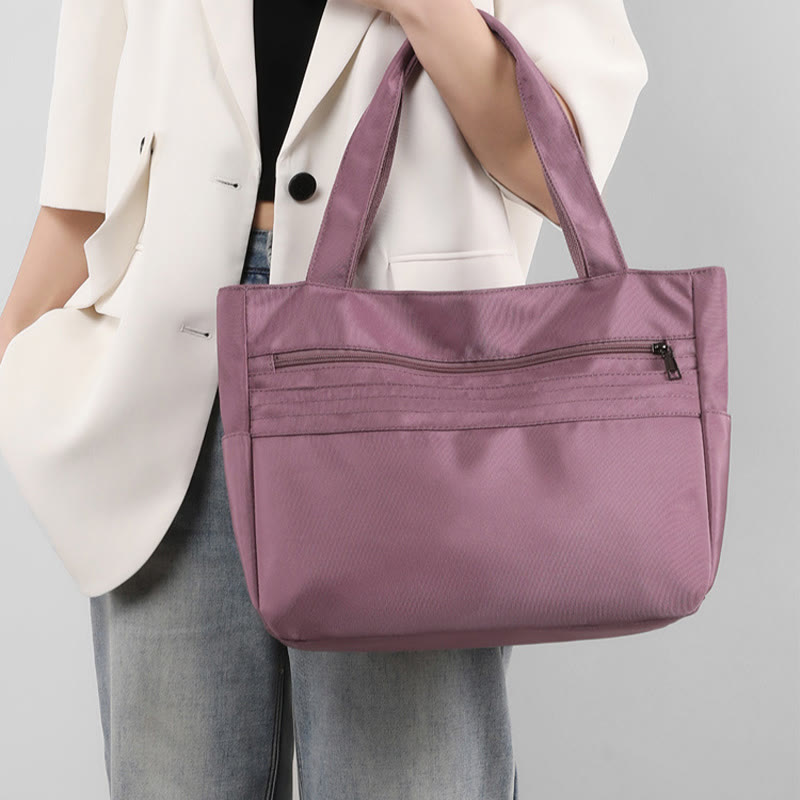 Einkaufstasche für Damen, einfache, lässige Einkaufshandtasche aus Nylon