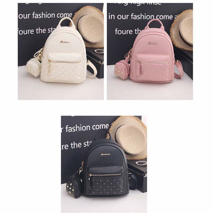 Mini-Rucksack für Damen, modischer Reiserucksack, Geldbörse mit kleiner Tasche