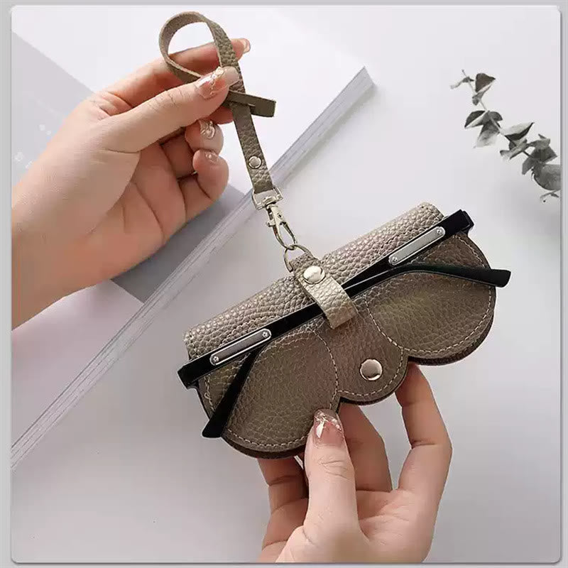 Aufbewahrungstasche für Sonnenbrillen, weiches Leder, tragbar, einfache Aufbewahrungstasche