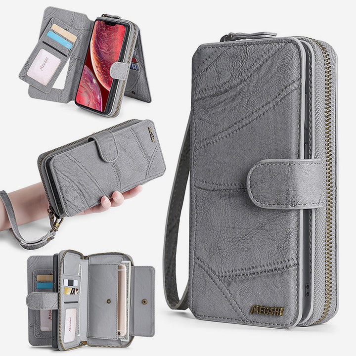 Brieftaschenhülle für die iPhone 15-Serie, magnetisch, abnehmbare Geldbörse