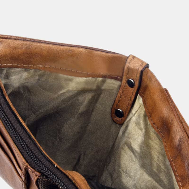 Zweifach gefaltete RFID-blockierende Lederbrieftasche, kurze Vordertaschen-Geldbörse für Herren