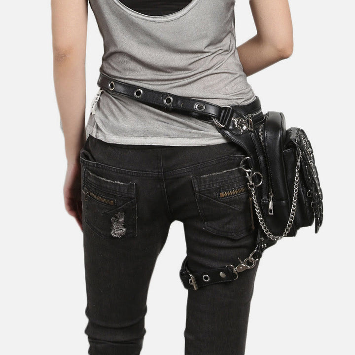 Multifunktionale Hüfttasche für Partys, Steampunk, Gothic, Hüftgürteltasche