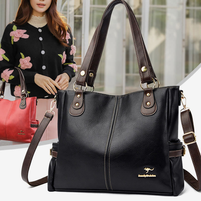 Helle Farbe Handtasche Tote Frauen Dating Große Umhängetasche Leder Geldbörse - image 4