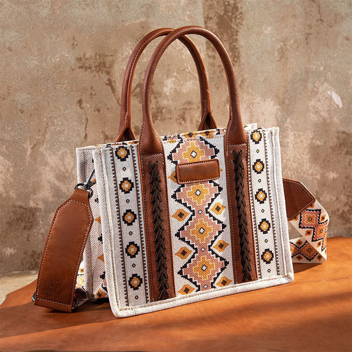 Böhmische Handtasche für Damen, breiter Riemen, vielseitig verwendbar, Umhängetasche