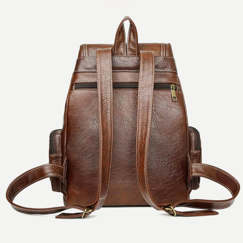 Veganer Lederrucksack für Damen, Vintage, Damen und Mädchen, lässiger Tagesrucksack