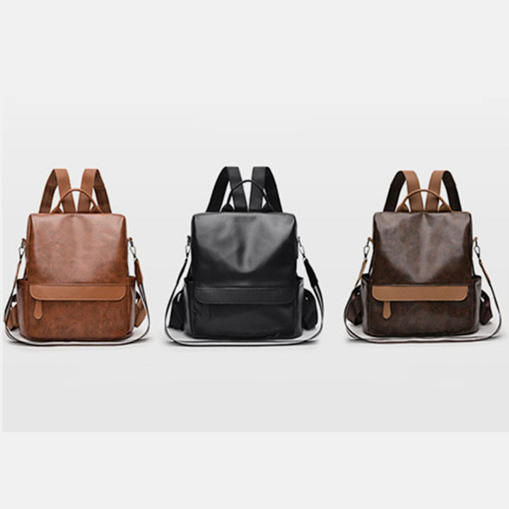 Damen Anti-Diebstahl Rucksack Geldbörsen Mehrzweck Leder Handtasche Schultertasche Reisetasche