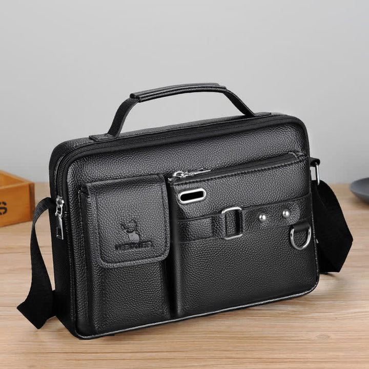 Retro Leder Satchel Messenger Bag für Männer Reise Umhängetasche