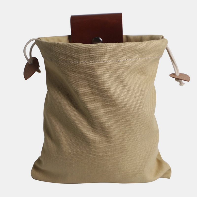 Aufbewahrungstasche aus Leder und Canvas für Bushcraft