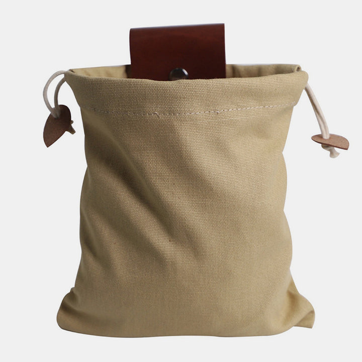 Aufbewahrungstasche aus Leder und Canvas für Bushcraft