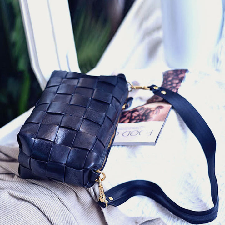 Umhängetasche für Damen, breiter Riemen, Retro-Tasche mit großem Fassungsvermögen