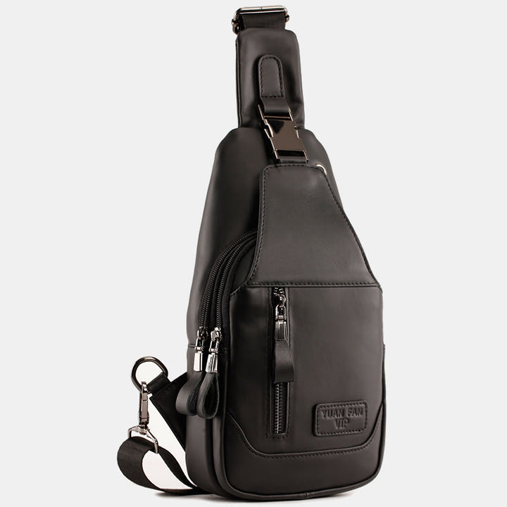 Multifunktions-Schultertasche aus echtem Leder im Vintage-Stil