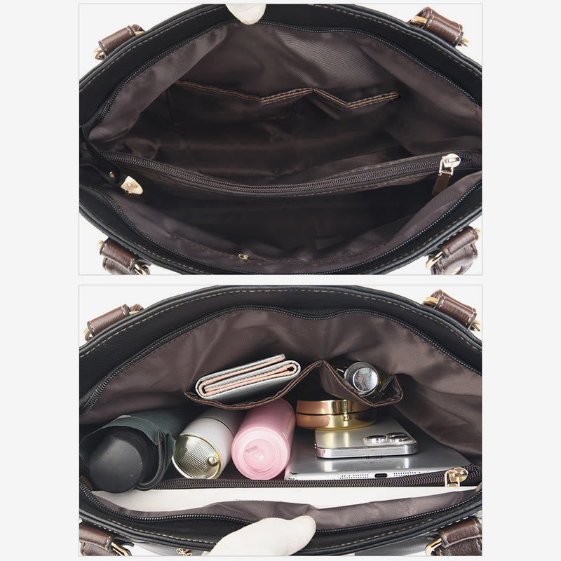 Helle Farbe Handtasche Tote Frauen Dating Große Umhängetasche Leder Geldbörse - image 1