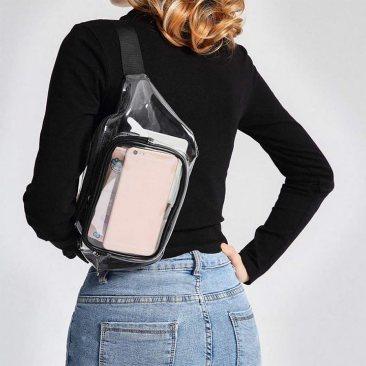 Gürteltasche für Damen, zum Laufen im Freien, Fitness, wasserdichte PVC-Tasche