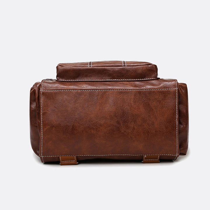Rucksack für Damen, großes Fassungsvermögen, kleiner Rucksack aus weichem PU-Leder