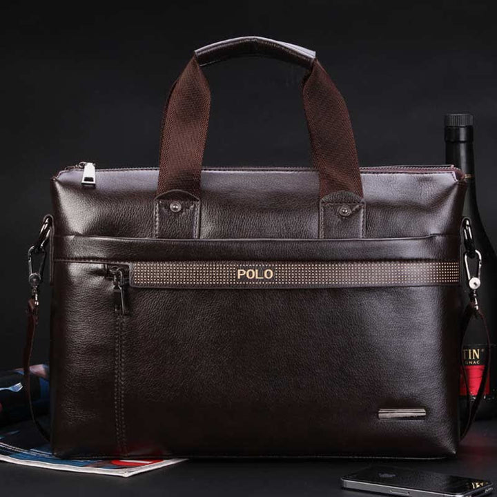 Herren Business Aktentasche Laptop Schultertasche Leder Messenger Bag