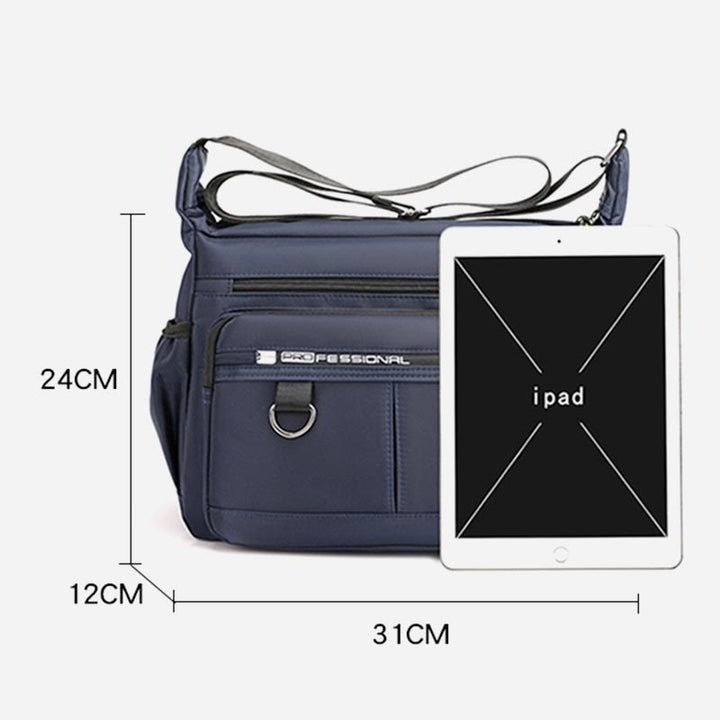 Umhängetasche für Herren, große Kapazität, lässige Schultertasche aus Nylon