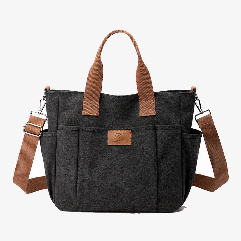 Damen Canvas Handtasche mit mehreren Taschen, wichtige Umhängetasche