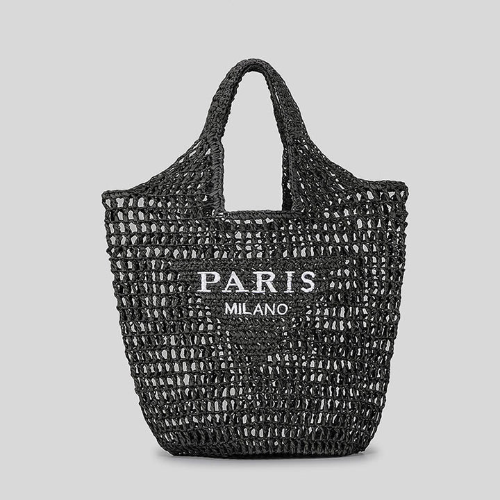 Strandtasche für Damen, gestrickte Retro-Handtasche mit ausgehöhlter Öffnung - Schwarz - Stil A - image 31