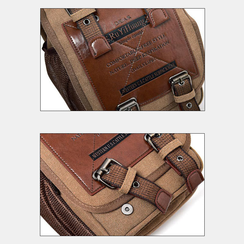 Umhängetasche für Herren, Retro, multifunktionale Umhängetasche aus Canvas für den täglichen Gebrauch